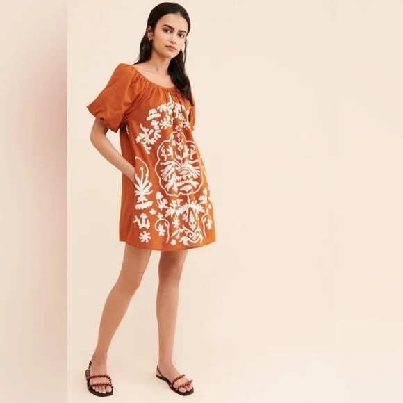 Free People | Dresses | Free People Fiona Embroidered Mini Dress | Poshmark